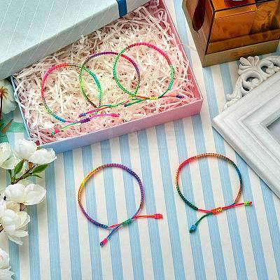 Braided Nylon Thread Cord Bracelets BJEW-SW00049-01-1