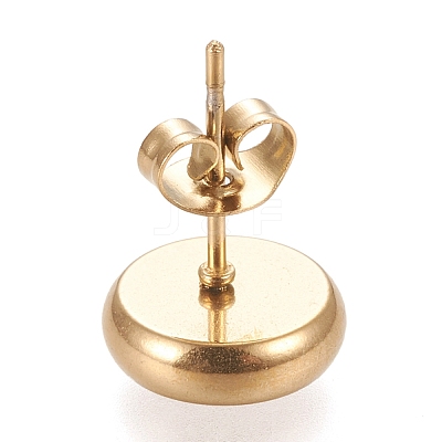 Ion Plating(IP) 304 Stainless Steel Stud Earring Settings STAS-K202-05C-G-1