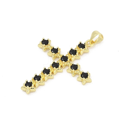 Brass Micro Pave Cubic Zirconia Pendants KK-D317-110G-1