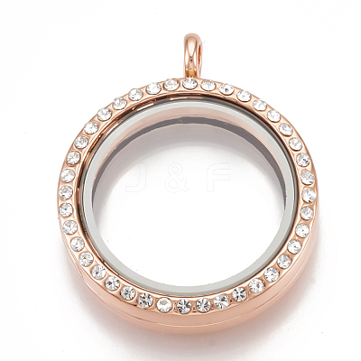 Alloy Magnetic Locket Pendants PALLOY-T052-23RG-1