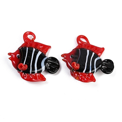 Handmade Lampwork Pendants LAMP-I029-13E-1