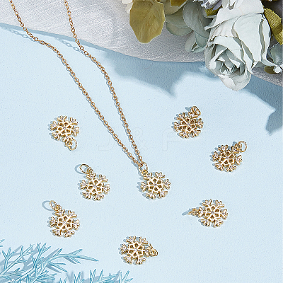 10Pcs Christmas Rack Plating Brass Pendants ZIRC-BBC0002-85-1