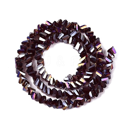 Electroplate Transparent Glass Beads Strands LS-EGLA-Q139-01A-A28-1
