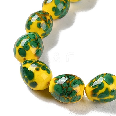 Handmade Lampwork Beads Strands LAMP-Q036-08B-1