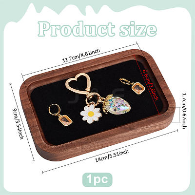 Walnut with Velvet Jewelry Plates for Necklace ODIS-WH0038-184A-02-1