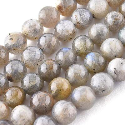 Natural Labradorite Beads Strands X-G-G212-8mm-23-1