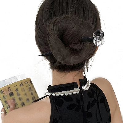 Crescent Tassel Wood Hair Sticks PW-WG7C9F3-01-1
