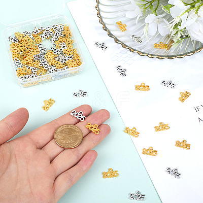100Pcs 2 Colors Alloy Pendants FIND-SP0002-35-1
