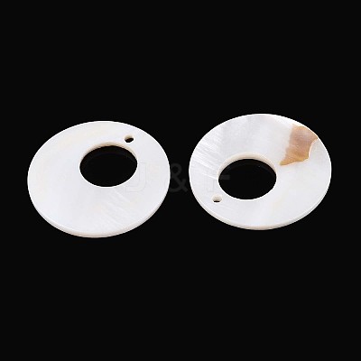 Natural Freshwater Shell Pendants SHEL-T020-45B-1