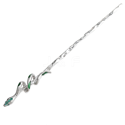 Snake Alloy Rhinestone Hair Sticks PW-WG25989-01-1