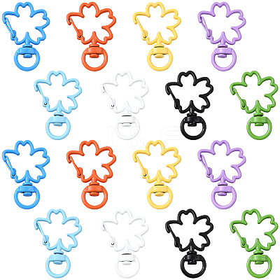 24Pcs 8 Colors Baking Paint Zinc Alloy Swivel Clasps FIND-SC0020-78-1