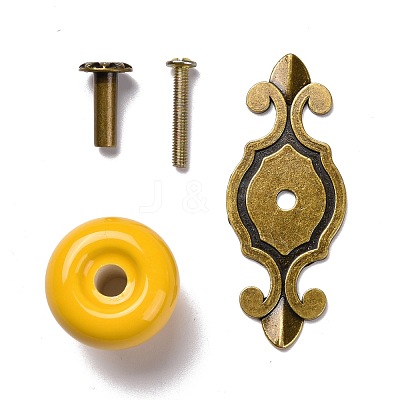 Round-shaped Porcelain Cabinet Door Knobs FIND-Z004-18D-1