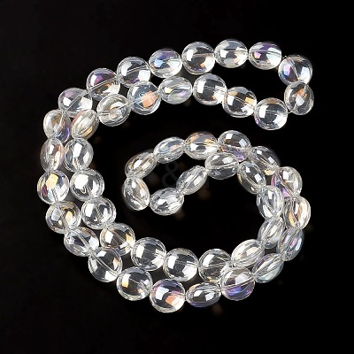 Transparent Electroplate Glass Bead Strands EGLA-P049-01A-AB01-1