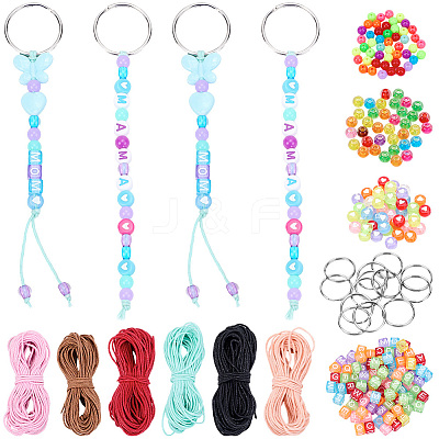 DIY Letter Acrylic Keychain Making Kits DIY-SC0029-39A-1