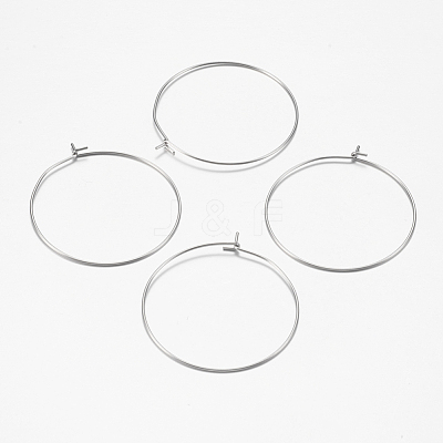 316 Surgical Stainless Steel Hoop Earrings Findings STAS-F149-32P-B-1