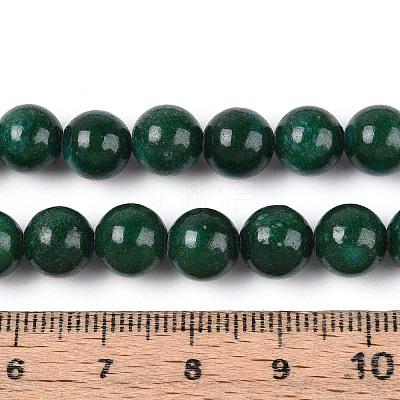 Dyed Natural Mashan Jade Round Beads Strands G-T139-8mm-67F-1