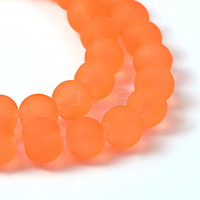 Baking Paint Transparent Glass Bead Strands X-GLAA-S031-8mm-33-1