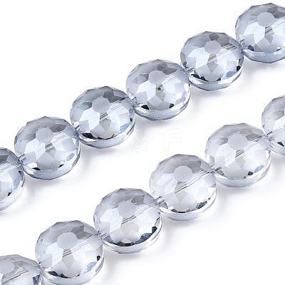 Electroplate Glass Beads Strands X-EGLA-Q084-14mm-11-1