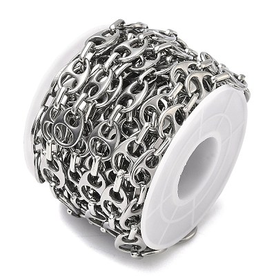 304 Stainless Steel Oval Link Chains CHS-K023-09P-1