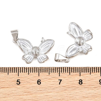 Brass Micro Clear Cubic Zirconia Peg Bails Pin Pendants KK-CBA6A75-51A-P-1