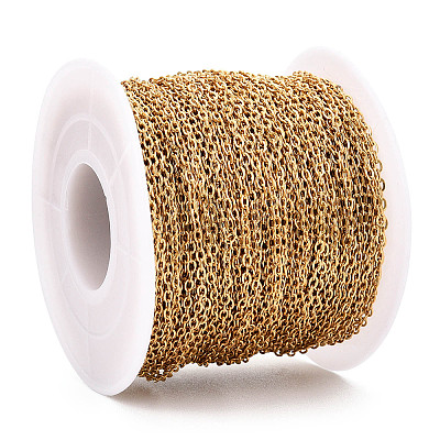 PVD Vacuum Plating 304 Stainless Steel Cable Chains CHS-R002-0.4mm-G-1