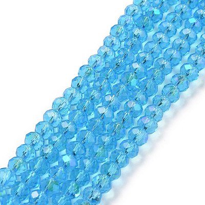 Electroplate Glass Beads Strands EGLA-A044-T8mm-L08-1