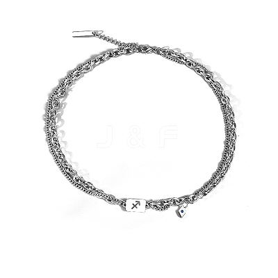 Men's Constellation Stainless Steel Necklace PW-WG28588-03-1