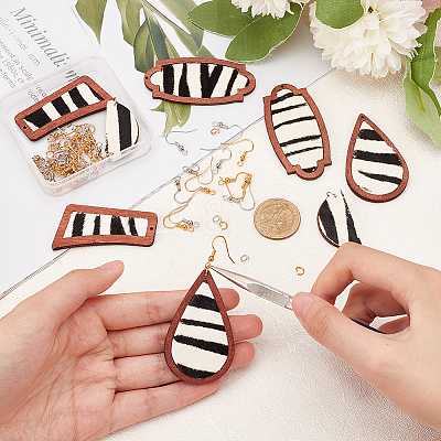 DIY Geometric Dangle Earring Making Kit DIY-OC0009-77-1