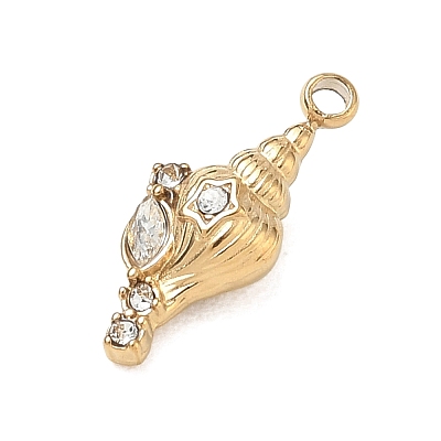 304 Stainless Steel Rhinestone Pendants SA-CBAAE04-05D-G-1