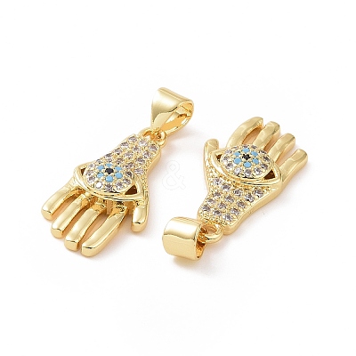 Brass Micro Pave Cubic Zirconia Pendants LS-ZIRC-P106-05G-1