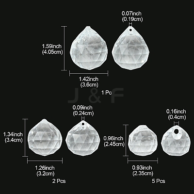 Transparent Acrylic Pendants TACR-YW0001-88-1