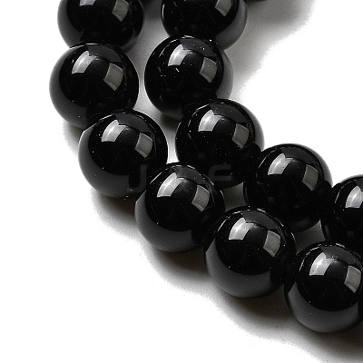 Natural Black Obsidian Beads Strands LS-G-L632-A01-8mm-1