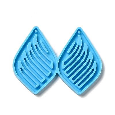 DIY Teardrop with Stripe Pendant Silicone Molds DIY-I099-36-1