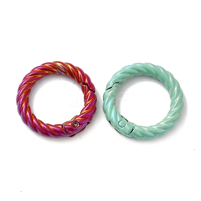 Spray Painted Alloy Spring Gate Ring PALLOY-H131-09-1