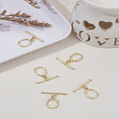 5Bags Brass Toggle Clasps KK-LP0004-33-1