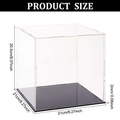 Transparent Plastic Minifigure Display Cases ODIS-WH0029-72B-1