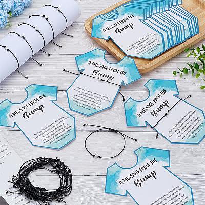 24Pcs Word Printed Paper Bracelet Display Cards BJEW-FG0001-05A-1