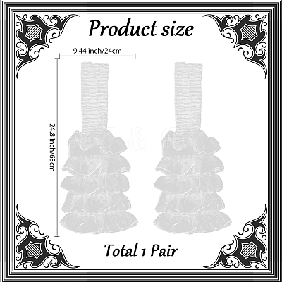 Polyester Ruffle Layered Patchwork Leg Sleeves AJEW-WH20042-75D-1