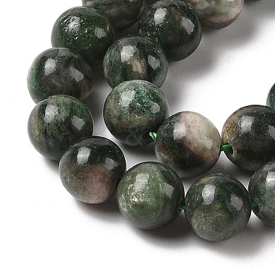 Natural Green Quartz Round Beads Strands G-Q171-D02-02-1
