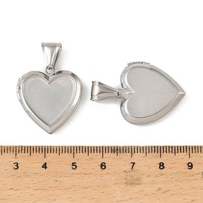 316 Stainless Steel Locket Pendants X-STAS-K321-26P-1