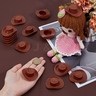 30Pcs Plastic Mini Western Cowboy Cowgirl Hat FIND-PH0027-72-1