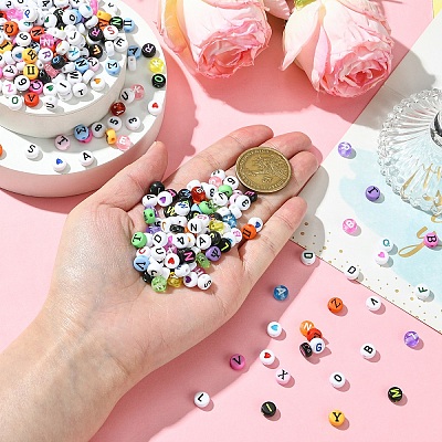 1400Pcs 7 Styles Opaque & Transparent Acrylic Beads MACR-YW0003-34-1