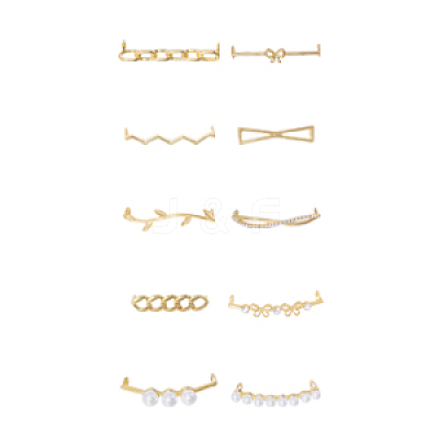 20Pcs 10 Styles Alloy Shoelace Buckle FIND-GL0001-75-1