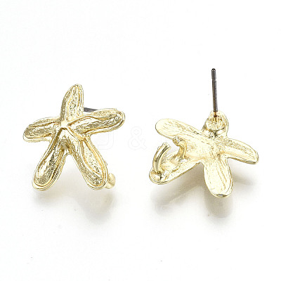 Rack Plating Alloy Stud Earring Findings PALLOY-N155-63-NR-1