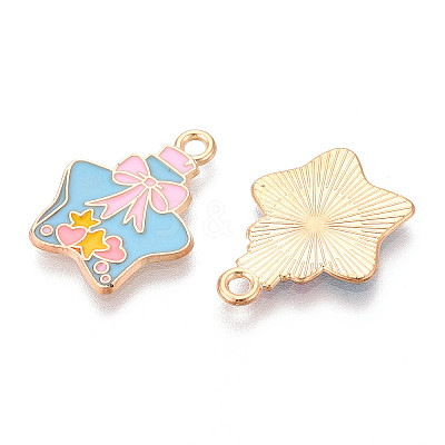 Alloy Enamel Pendants ENAM-T022-24-1