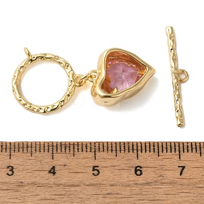 Brass Toggle Clasps KK-N254-90G-1