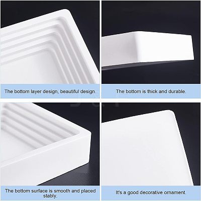 Gesso Jewelry Dish DJEW-WH0037-89-1