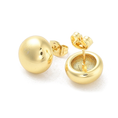 Flower/Round Rack Plating Brass Stud Earring EJEW-C078-03B-G-1