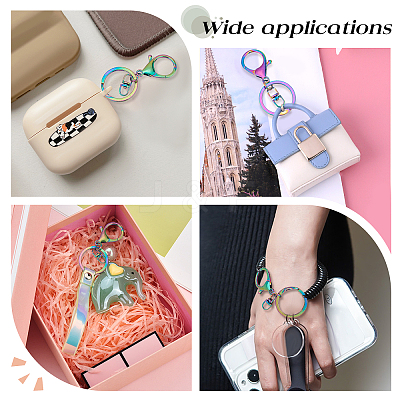 Rainbow Color Alloy Split Key Rings FIND-PH0005-56-1