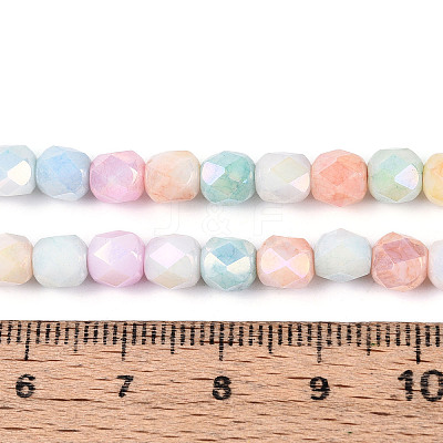 Anti-Tarnish Electroplate Glass Beads Strands GLAA-N057-6mm-08-1